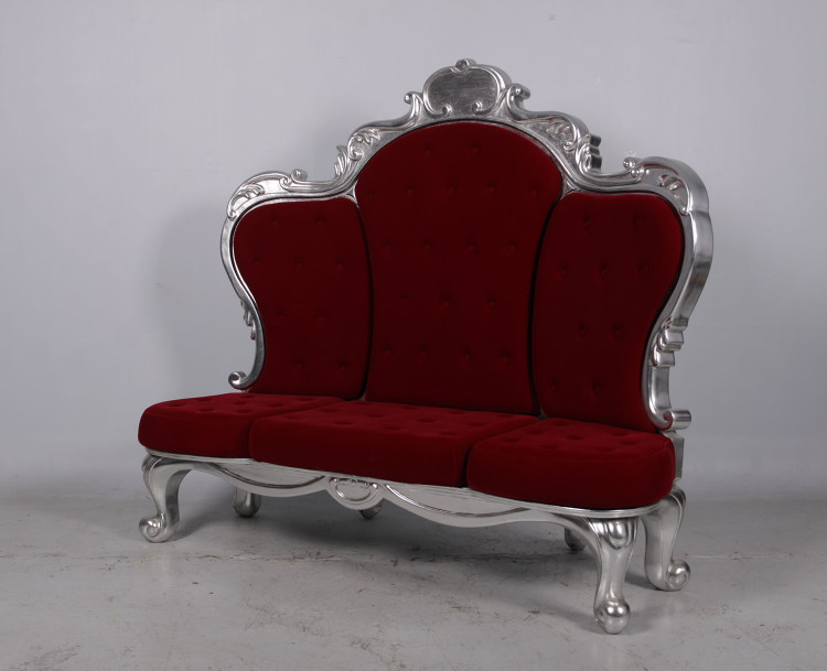 Grand Chair - Silver & Red - Fiberglass