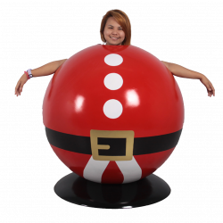 Santa Ball Photo Prop - Fiberglass