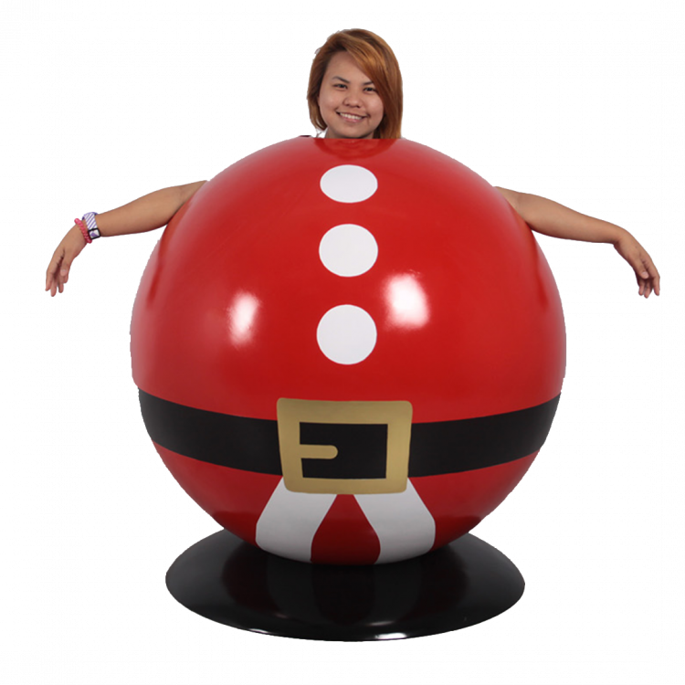 Santa Ball Photo Prop - Fiberglass