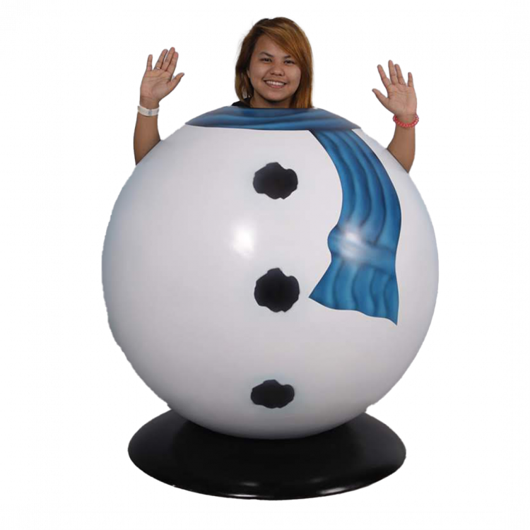 Snowman Ball Photo Prop - Fiberglass