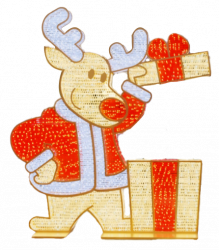 Reindeer with Gift Display - Illumination