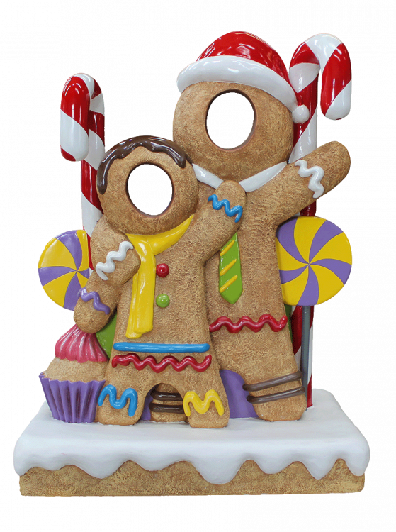 2 Person Gingerbread Photo Prop - Fiberglass